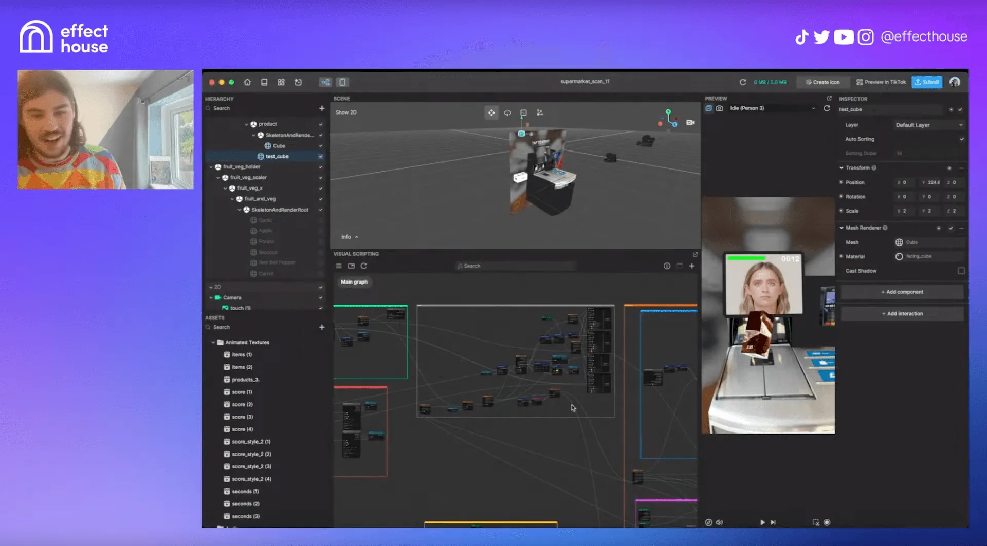 TikTok Effect House screenshot from live stream