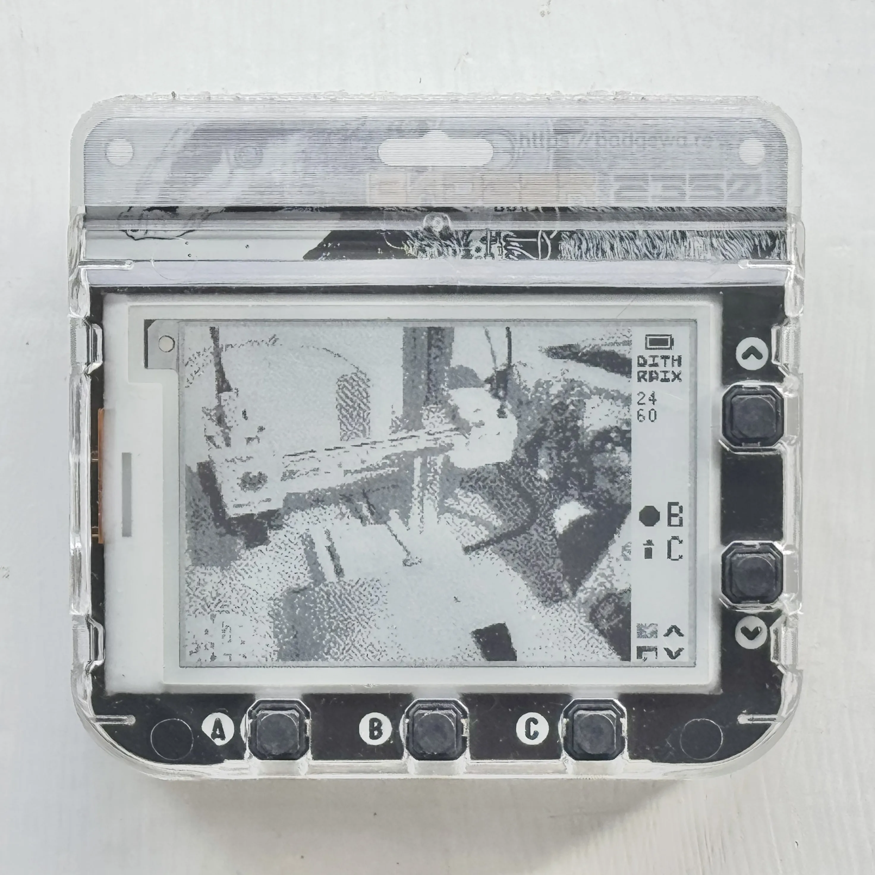 Front view of the camera