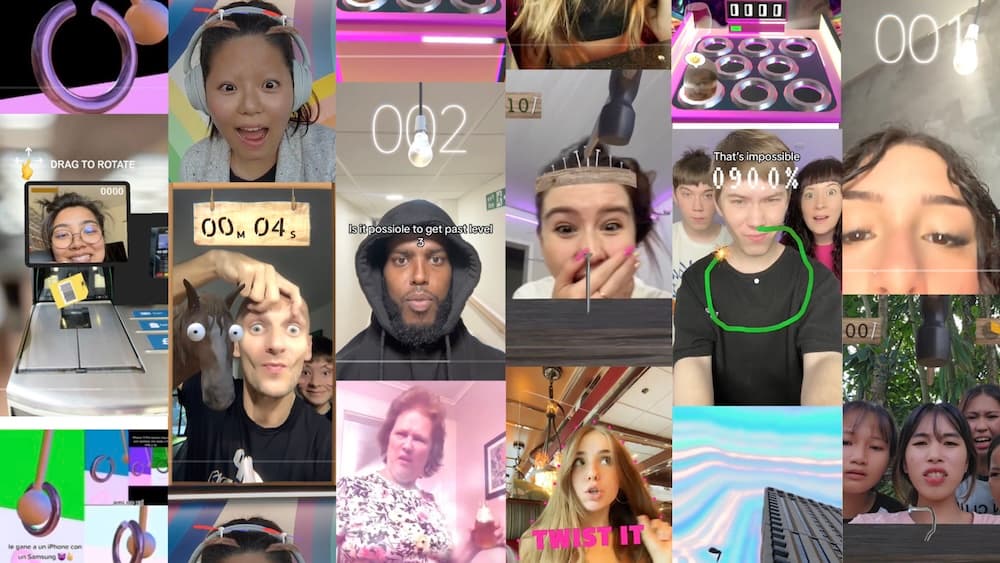 Background showing TikTok effects