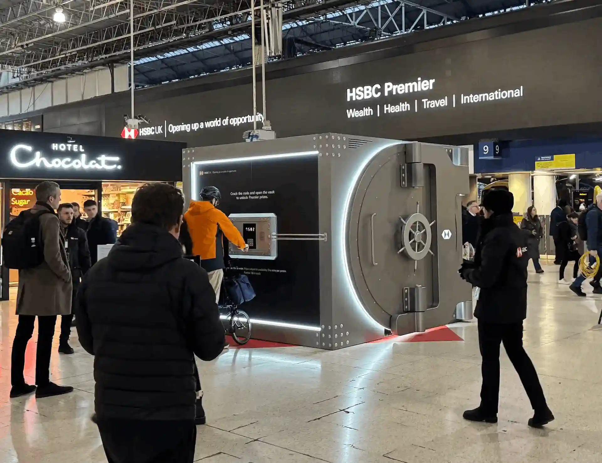 The HSBC Vault installation in waterloo station.