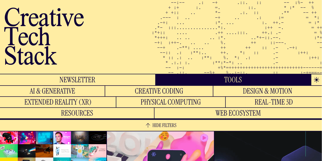 Creative Tech Stack website screenshot